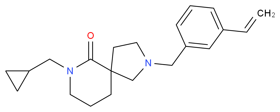 7-(cyclopropylmethyl)-2-(3-vinylbenzyl)-2,7-diazaspiro[4.5]decan-6-one_Molecular_structure_CAS_)