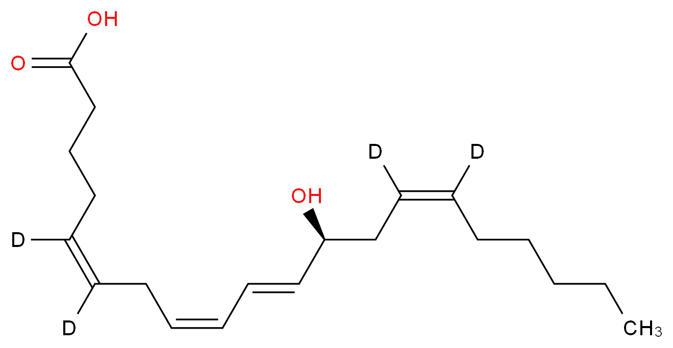 12(S)-Hydroxy (5Z,8Z,10E,14Z)-Eicosatetraenoic Acid-d4 _Molecular_structure_CAS_)
