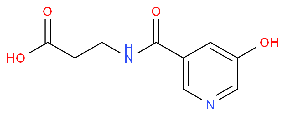 3-[(5-Hydroxy-pyridine-3-carbonyl)-amino]-propionic acid_Molecular_structure_CAS_325970-26-1)
