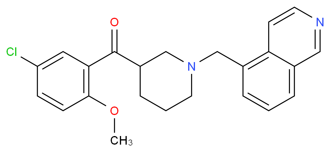 (5-chloro-2-methoxyphenyl)[1-(5-isoquinolinylmethyl)-3-piperidinyl]methanone_Molecular_structure_CAS_)
