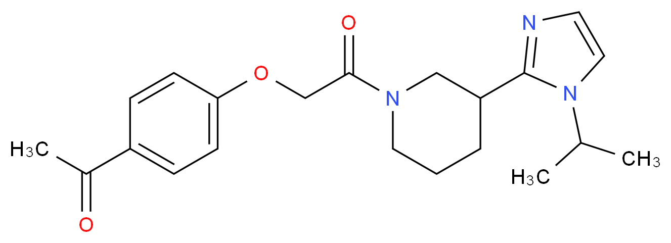 1-(4-{2-[3-(1-isopropyl-1H-imidazol-2-yl)-1-piperidinyl]-2-oxoethoxy}phenyl)ethanone_Molecular_structure_CAS_)