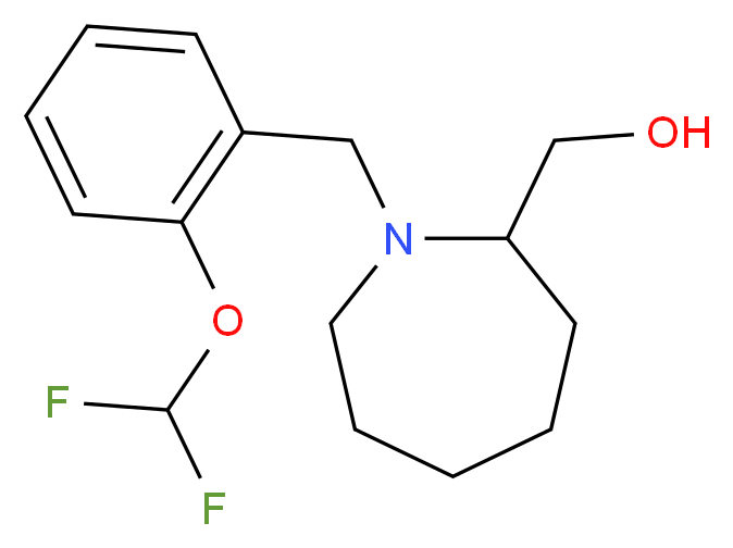 {1-[2-(difluoromethoxy)benzyl]azepan-2-yl}methanol_Molecular_structure_CAS_)