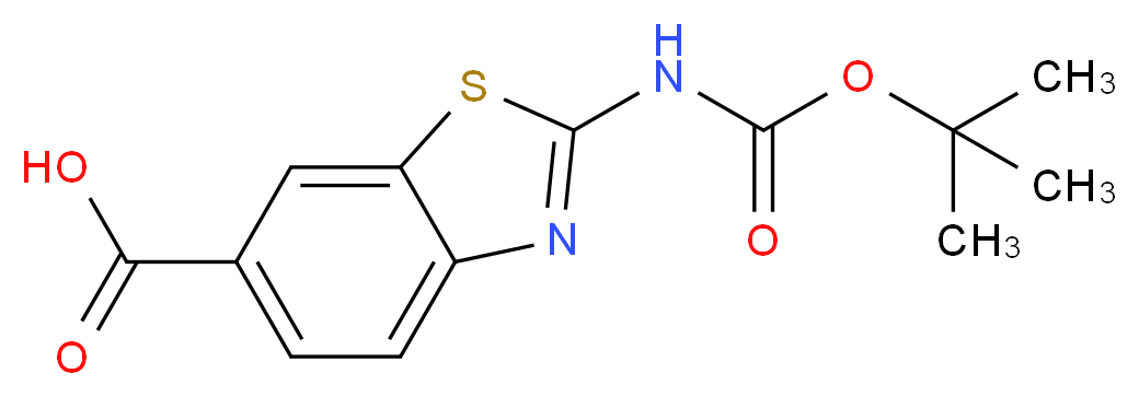 2-tert-Butoxycarbonylamino-benzothiazole-6-carboxylic acid_Molecular_structure_CAS_225525-50-8)