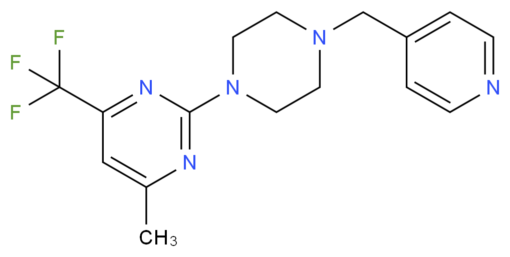 4-methyl-2-[4-(4-pyridinylmethyl)-1-piperazinyl]-6-(trifluoromethyl)pyrimidine_Molecular_structure_CAS_)