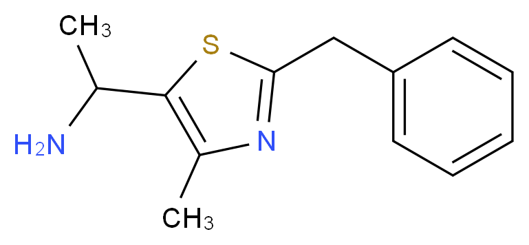 1-(2-benzyl-4-methyl-1,3-thiazol-5-yl)ethan-1-amine_Molecular_structure_CAS_)