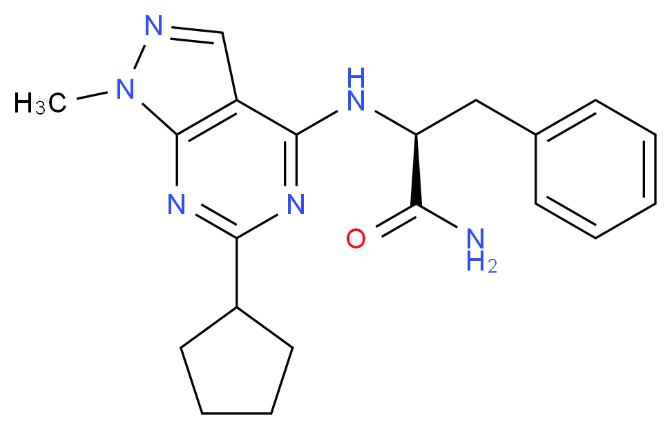 N-(6-cyclopentyl-1-methyl-1H-pyrazolo[3,4-d]pyrimidin-4-yl)-L-phenylalaninamide_Molecular_structure_CAS_)