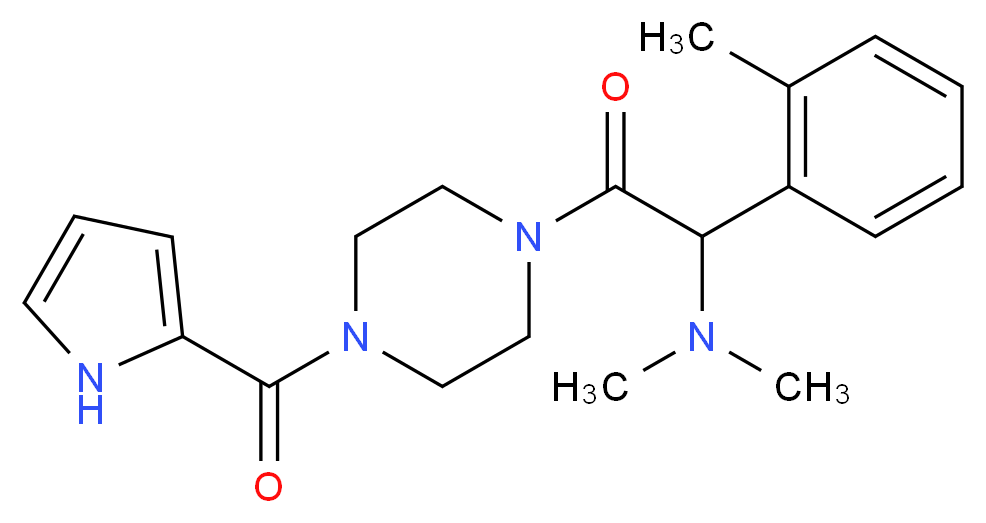 N,N-dimethyl-1-(2-methylphenyl)-2-oxo-2-[4-(1H-pyrrol-2-ylcarbonyl)-1-piperazinyl]ethanamine_Molecular_structure_CAS_)