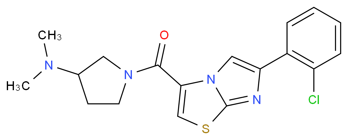 1-{[6-(2-chlorophenyl)imidazo[2,1-b][1,3]thiazol-3-yl]carbonyl}-N,N-dimethyl-3-pyrrolidinamine_Molecular_structure_CAS_)