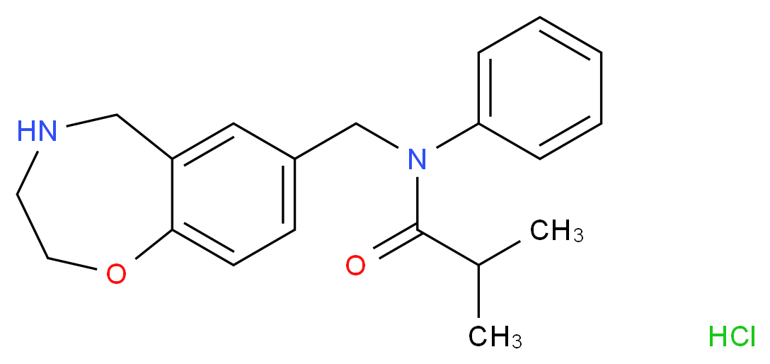 2-Methyl-N-phenyl-N-(2,3,4,5-tetrahydro-1,4-benzoxazepin-7-ylmethyl)propanamide hydrochloride_Molecular_structure_CAS_)
