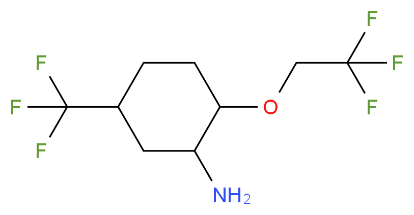 2-(2,2,2-trifluoroethoxy)-5-(trifluoromethyl)cyclohexanamine_Molecular_structure_CAS_)