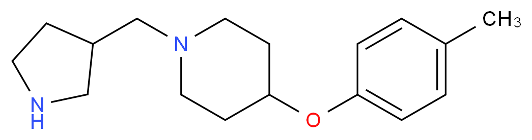 4-(4-methylphenoxy)-1-(3-pyrrolidinylmethyl)piperidine_Molecular_structure_CAS_)