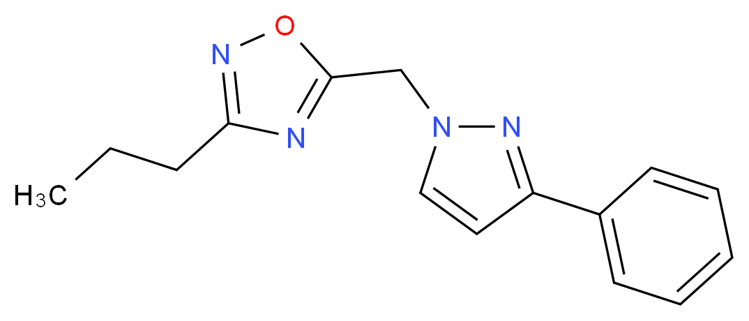 5-[(3-phenyl-1H-pyrazol-1-yl)methyl]-3-propyl-1,2,4-oxadiazole_Molecular_structure_CAS_)