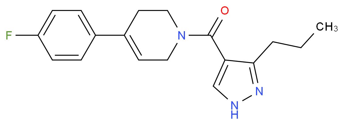 4-(4-fluorophenyl)-1-[(3-propyl-1H-pyrazol-4-yl)carbonyl]-1,2,3,6-tetrahydropyridine_Molecular_structure_CAS_)