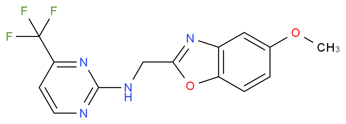 N-[(5-methoxy-1,3-benzoxazol-2-yl)methyl]-4-(trifluoromethyl)pyrimidin-2-amine_Molecular_structure_CAS_)