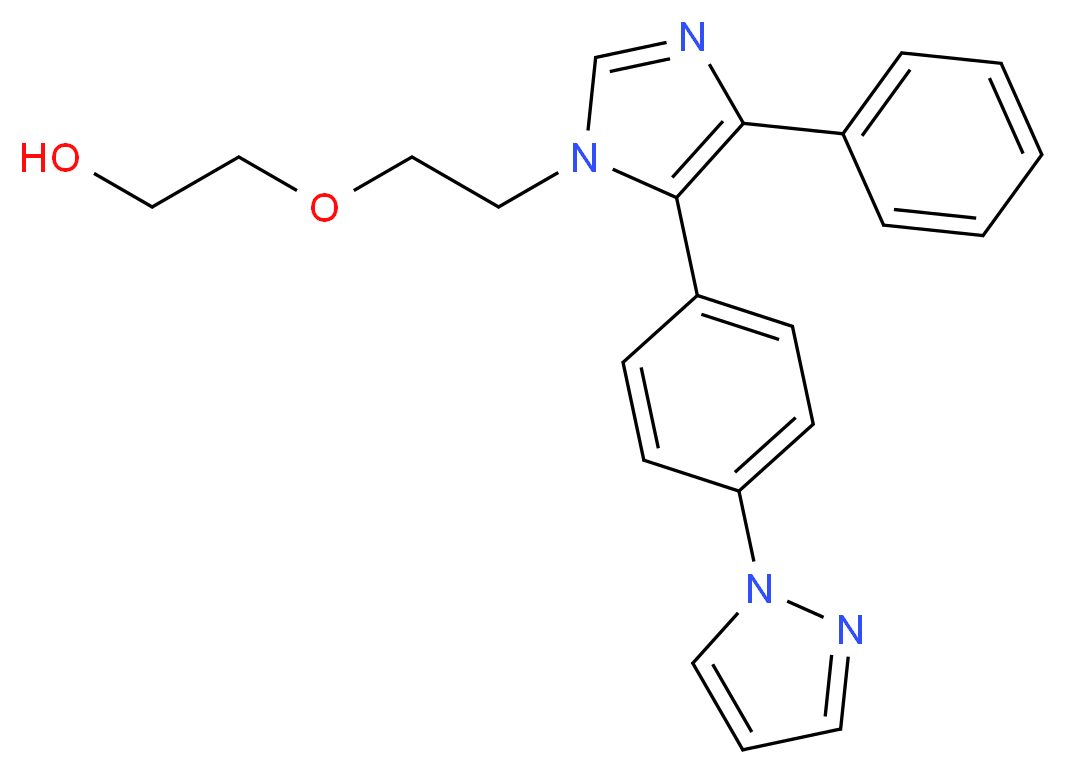 2-(2-{4-phenyl-5-[4-(1H-pyrazol-1-yl)phenyl]-1H-imidazol-1-yl}ethoxy)ethanol_Molecular_structure_CAS_)