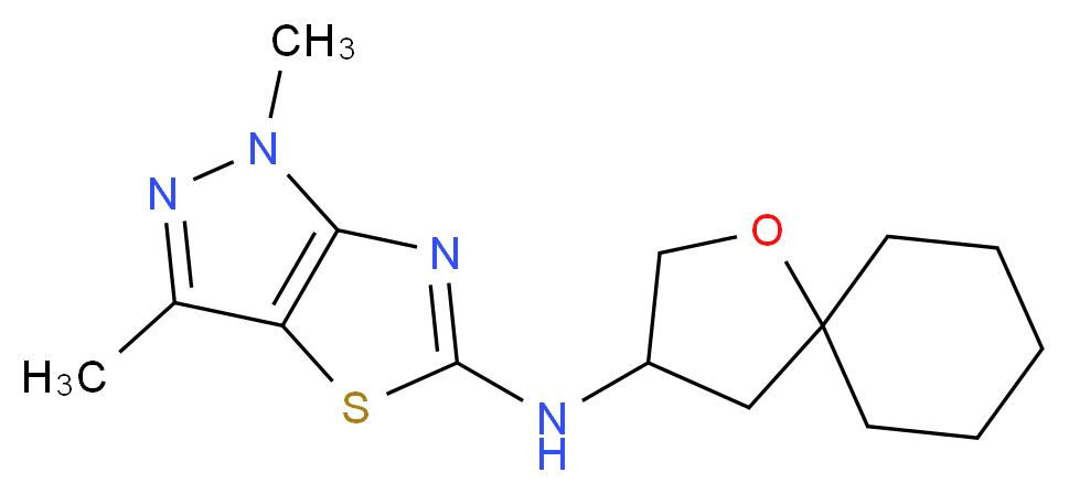 1,3-dimethyl-N-1-oxaspiro[4.5]dec-3-yl-1H-pyrazolo[3,4-d][1,3]thiazol-5-amine_Molecular_structure_CAS_)