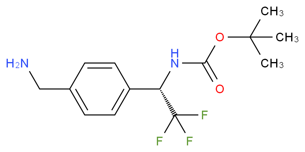 [(S)-1-(4-AMINOMETHYL-PHENYL)-2,2,2-TRIFLUORO-ETHYL]-CARBAMIC ACID TERT-BUTYL ESTER_Molecular_structure_CAS_)