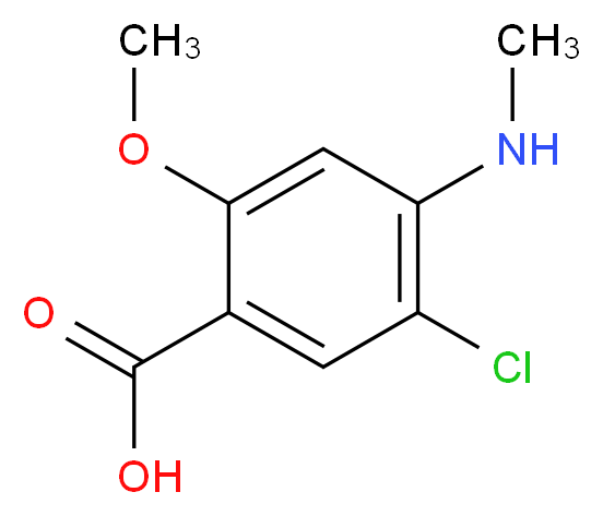 5-Chloro-2-methoxy-4-methylaminobenzoic Acid_Molecular_structure_CAS_61694-98-2)