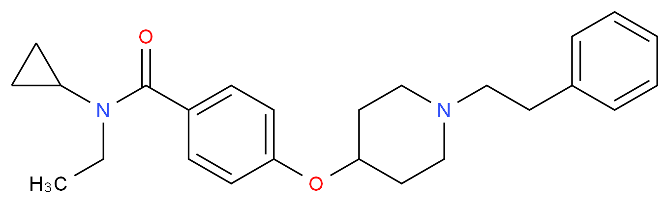 N-cyclopropyl-N-ethyl-4-{[1-(2-phenylethyl)piperidin-4-yl]oxy}benzamide_Molecular_structure_CAS_)