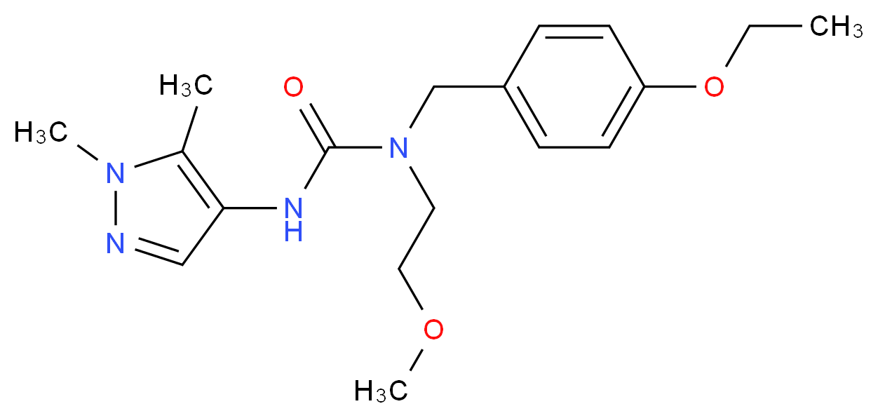 N'-(1,5-dimethyl-1H-pyrazol-4-yl)-N-(4-ethoxybenzyl)-N-(2-methoxyethyl)urea_Molecular_structure_CAS_)