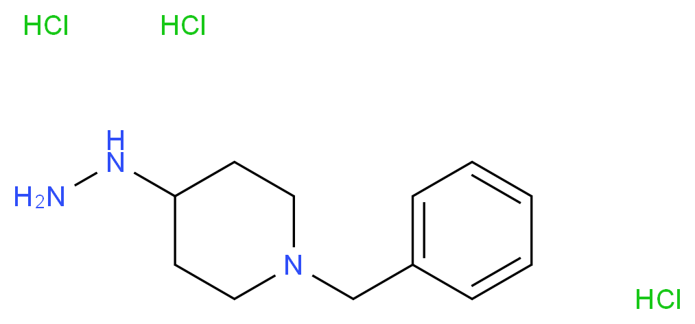 1-Benzyl-4-hydrazinopiperidine trihydrochloride_Molecular_structure_CAS_83949-42-2)