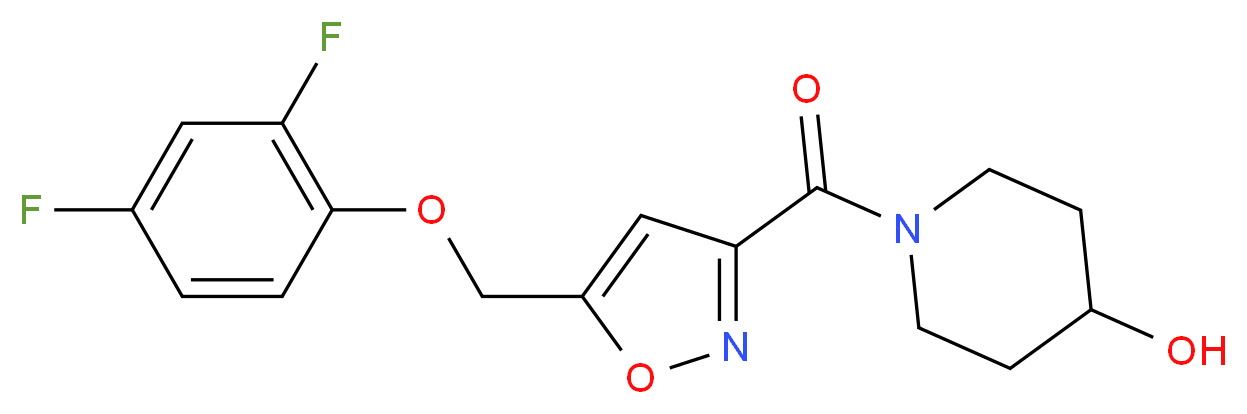 1-({5-[(2,4-difluorophenoxy)methyl]-3-isoxazolyl}carbonyl)-4-piperidinol_Molecular_structure_CAS_)