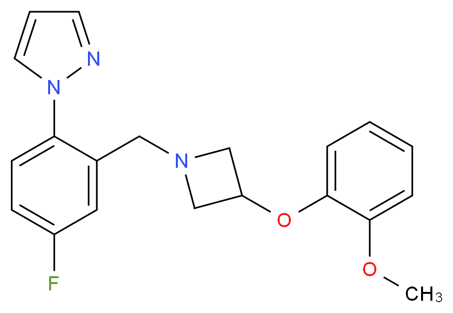 1-(4-fluoro-2-{[3-(2-methoxyphenoxy)-1-azetidinyl]methyl}phenyl)-1H-pyrazole_Molecular_structure_CAS_)