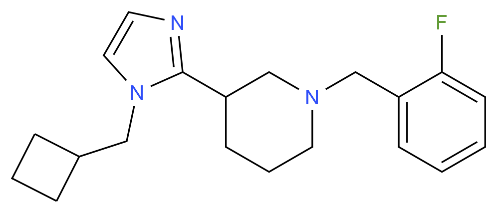 3-[1-(cyclobutylmethyl)-1H-imidazol-2-yl]-1-(2-fluorobenzyl)piperidine_Molecular_structure_CAS_)