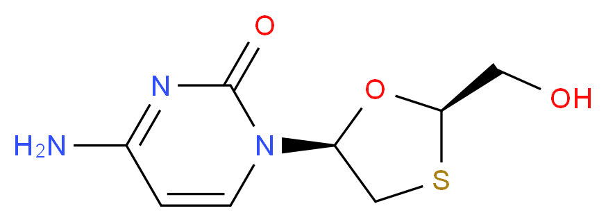 4-amino-1-((2R,5S)-2-(hydroxymethyl)-1,3-oxathiolan-5-yl)pyrimidin-2(1H)-one_Molecular_structure_CAS_)