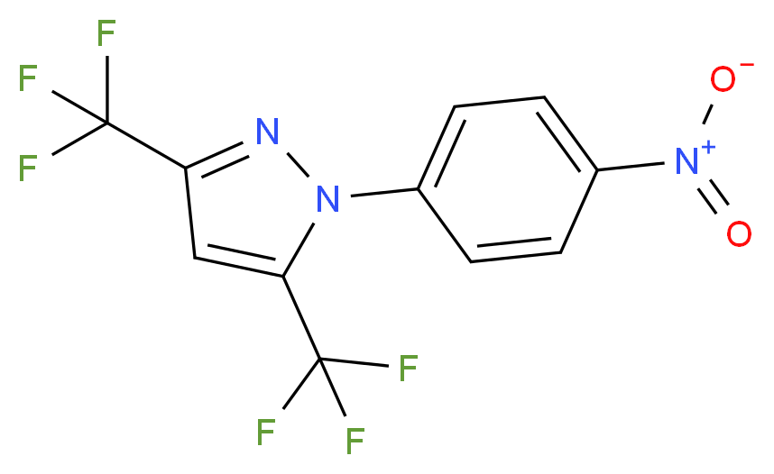 1-(4-Nitrophenyl)-3,5-di(trifluoromethyl)-1H-pyrazole_Molecular_structure_CAS_)