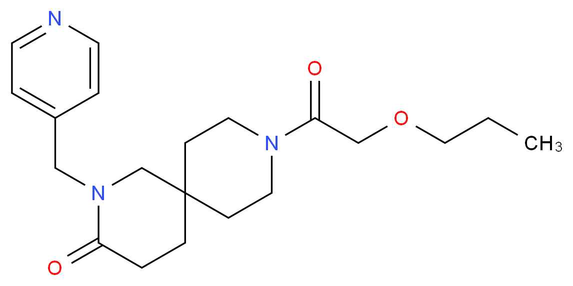 9-(propoxyacetyl)-2-(pyridin-4-ylmethyl)-2,9-diazaspiro[5.5]undecan-3-one_Molecular_structure_CAS_)
