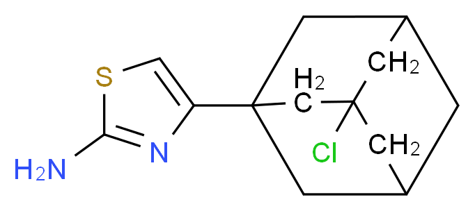 4-(3-Chloro-adamantan-1-yl)-thiazol-2-ylamine_Molecular_structure_CAS_28599-75-9)