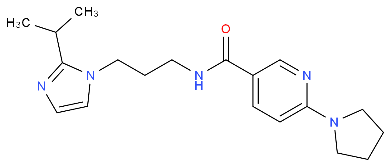 N-[3-(2-isopropyl-1H-imidazol-1-yl)propyl]-6-(1-pyrrolidinyl)nicotinamide_Molecular_structure_CAS_)