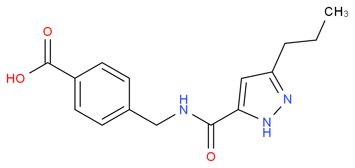 4-({[(3-propyl-1H-pyrazol-5-yl)carbonyl]amino}methyl)benzoic acid_Molecular_structure_CAS_)