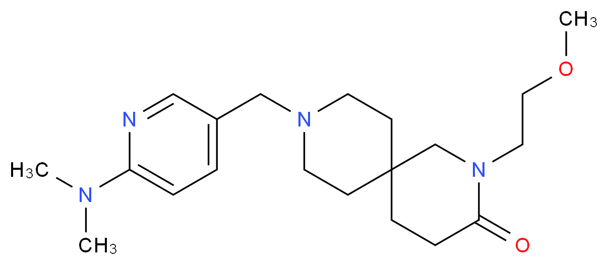 9-{[6-(dimethylamino)pyridin-3-yl]methyl}-2-(2-methoxyethyl)-2,9-diazaspiro[5.5]undecan-3-one_Molecular_structure_CAS_)