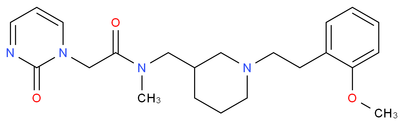 N-({1-[2-(2-methoxyphenyl)ethyl]piperidin-3-yl}methyl)-N-methyl-2-(2-oxopyrimidin-1(2H)-yl)acetamide_Molecular_structure_CAS_)
