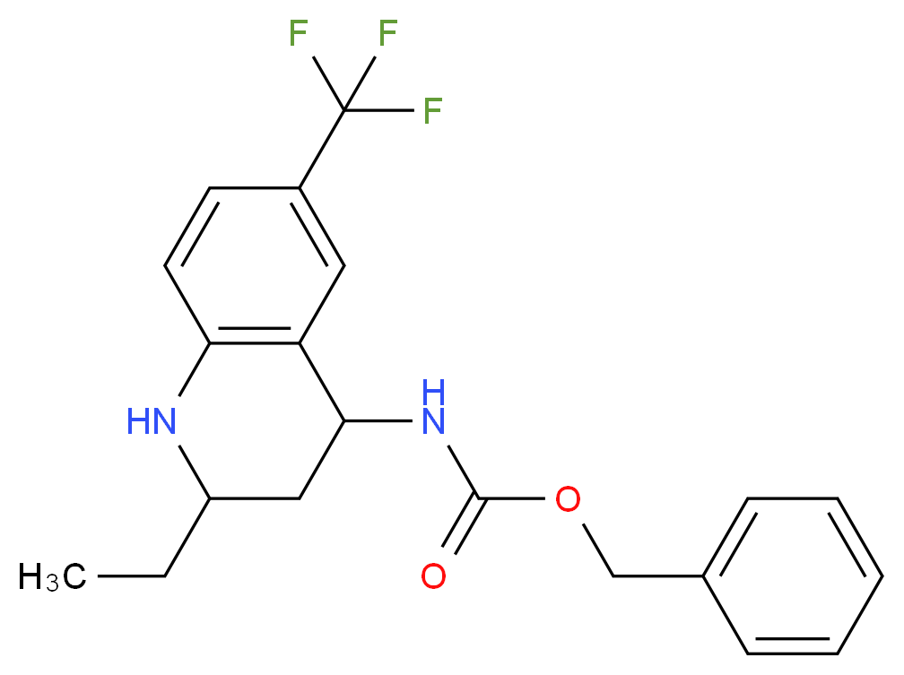(2-ethyl-6-trifluoromethyl-1,2,3,4-tetrahydro-quinolin-4-yl)-carbamic acid benzyl ester_Molecular_structure_CAS_474645-96-0)