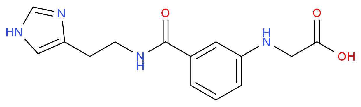 {[3-({[2-(1H-imidazol-4-yl)ethyl]amino}carbonyl)phenyl]amino}acetic acid_Molecular_structure_CAS_)