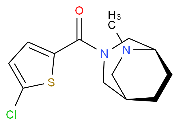 (1R*,5R*)-3-[(5-chloro-2-thienyl)carbonyl]-6-methyl-3,6-diazabicyclo[3.2.2]nonane_Molecular_structure_CAS_)