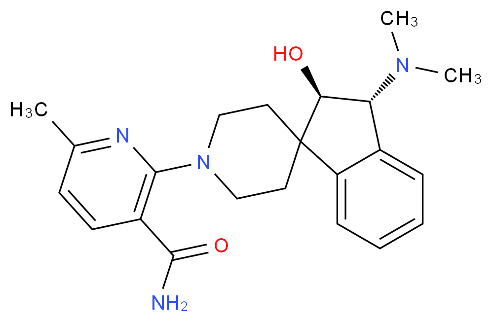 2-[(2R*,3R*)-3-(dimethylamino)-2-hydroxy-2,3-dihydro-1'H-spiro[indene-1,4'-piperidin]-1'-yl]-6-methylnicotinamide_Molecular_structure_CAS_)