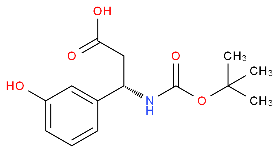 BOC-(S)-3-AMINO-3-(3-HYDROXY-PHENYL)-PROPIONIC ACID_Molecular_structure_CAS_499995-79-8)