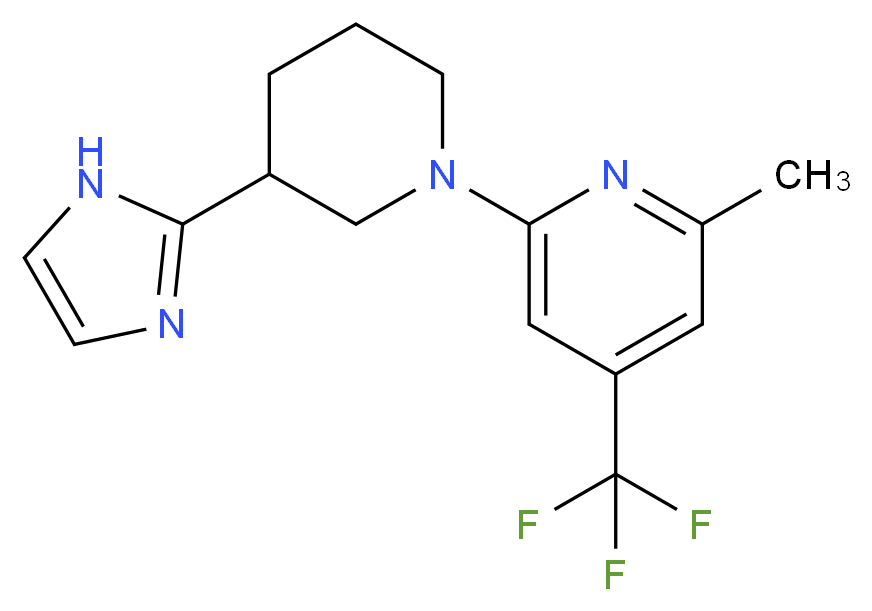 2-[3-(1H-imidazol-2-yl)-1-piperidinyl]-6-methyl-4-(trifluoromethyl)pyridine_Molecular_structure_CAS_)