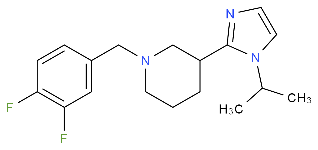 1-(3,4-difluorobenzyl)-3-(1-isopropyl-1H-imidazol-2-yl)piperidine_Molecular_structure_CAS_)