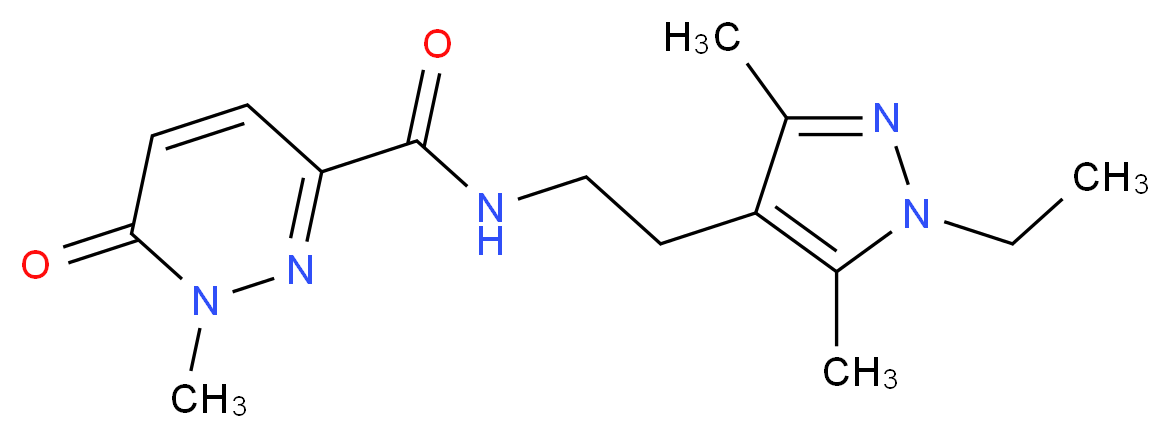 N-[2-(1-ethyl-3,5-dimethyl-1H-pyrazol-4-yl)ethyl]-1-methyl-6-oxo-1,6-dihydropyridazine-3-carboxamide_Molecular_structure_CAS_)