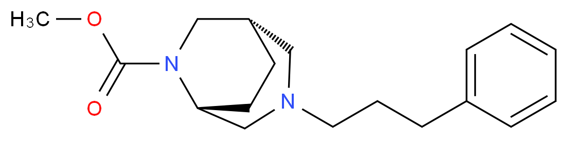 methyl (1S*,5R*)-3-(3-phenylpropyl)-3,6-diazabicyclo[3.2.2]nonane-6-carboxylate_Molecular_structure_CAS_)