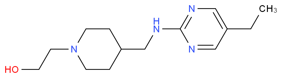 2-(4-{[(5-ethylpyrimidin-2-yl)amino]methyl}piperidin-1-yl)ethanol_Molecular_structure_CAS_)