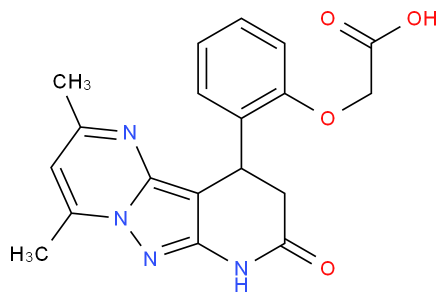 [2-(2,4-dimethyl-8-oxo-7,8,9,10-tetrahydropyrido[2',3':3,4]pyrazolo[1,5-a]pyrimidin-10-yl)phenoxy]acetic acid_Molecular_structure_CAS_)
