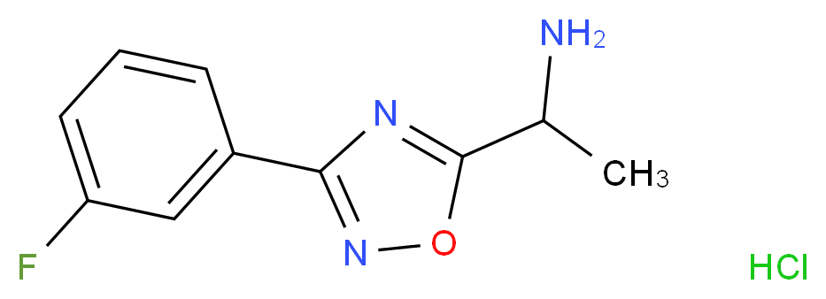 1-[3-(3-fluorophenyl)-1,2,4-oxadiazol-5-yl]ethan-1-amine hydrochloride_Molecular_structure_CAS_)