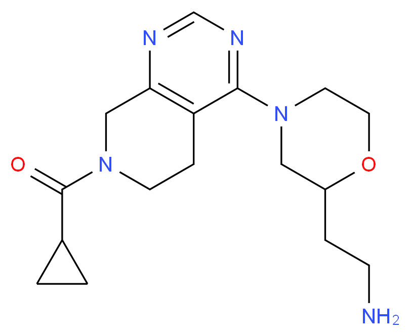 (2-{4-[7-(cyclopropylcarbonyl)-5,6,7,8-tetrahydropyrido[3,4-d]pyrimidin-4-yl]morpholin-2-yl}ethyl)amine_Molecular_structure_CAS_)
