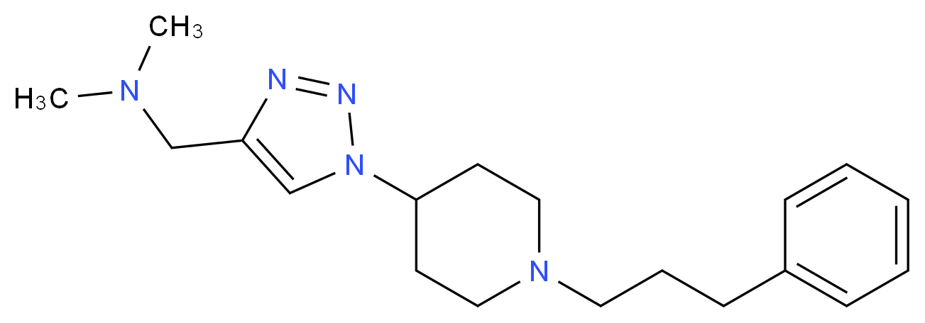 N,N-dimethyl-1-{1-[1-(3-phenylpropyl)piperidin-4-yl]-1H-1,2,3-triazol-4-yl}methanamine_Molecular_structure_CAS_)